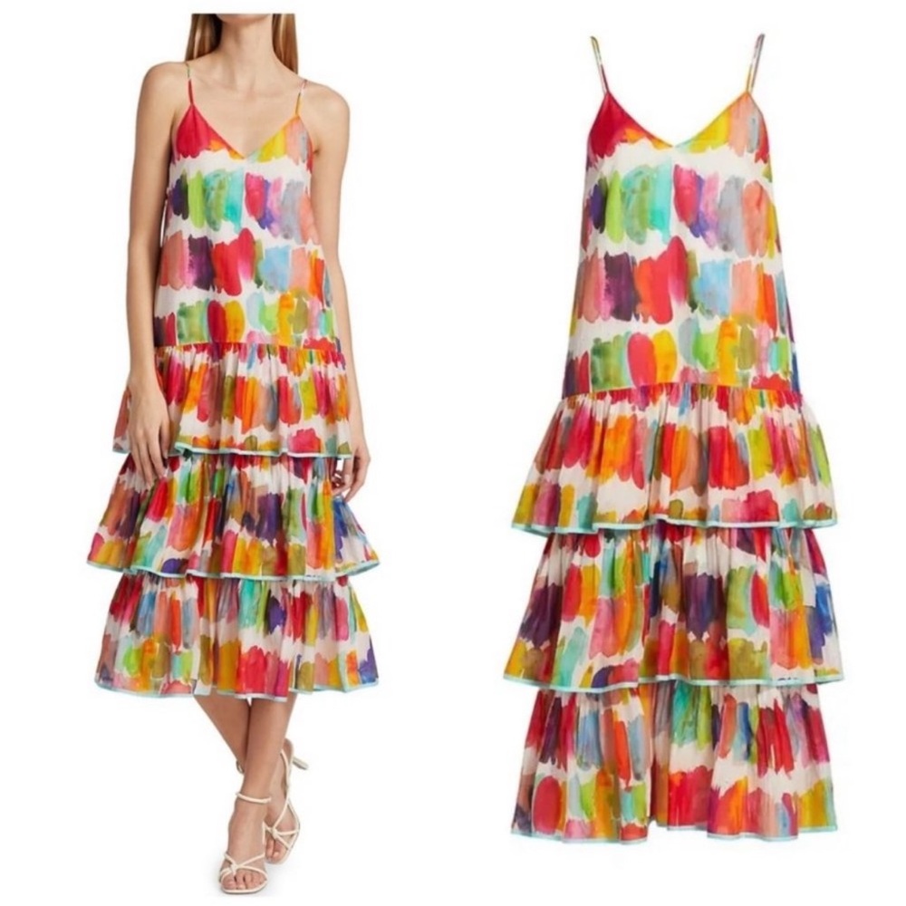 Rhode vena tier ruffle dress size medium